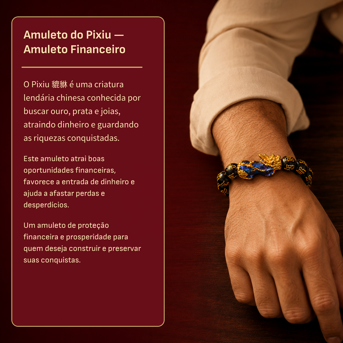 Amuleto do Pixiu - proteção financeira e prosperidade
