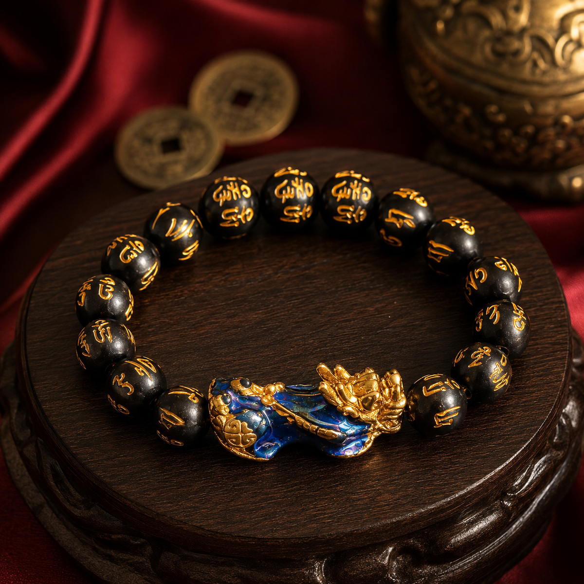 Amuleto do Pixiu 貔貅 - pulseira amuleto financeiro Ruvi da tradição chinesa