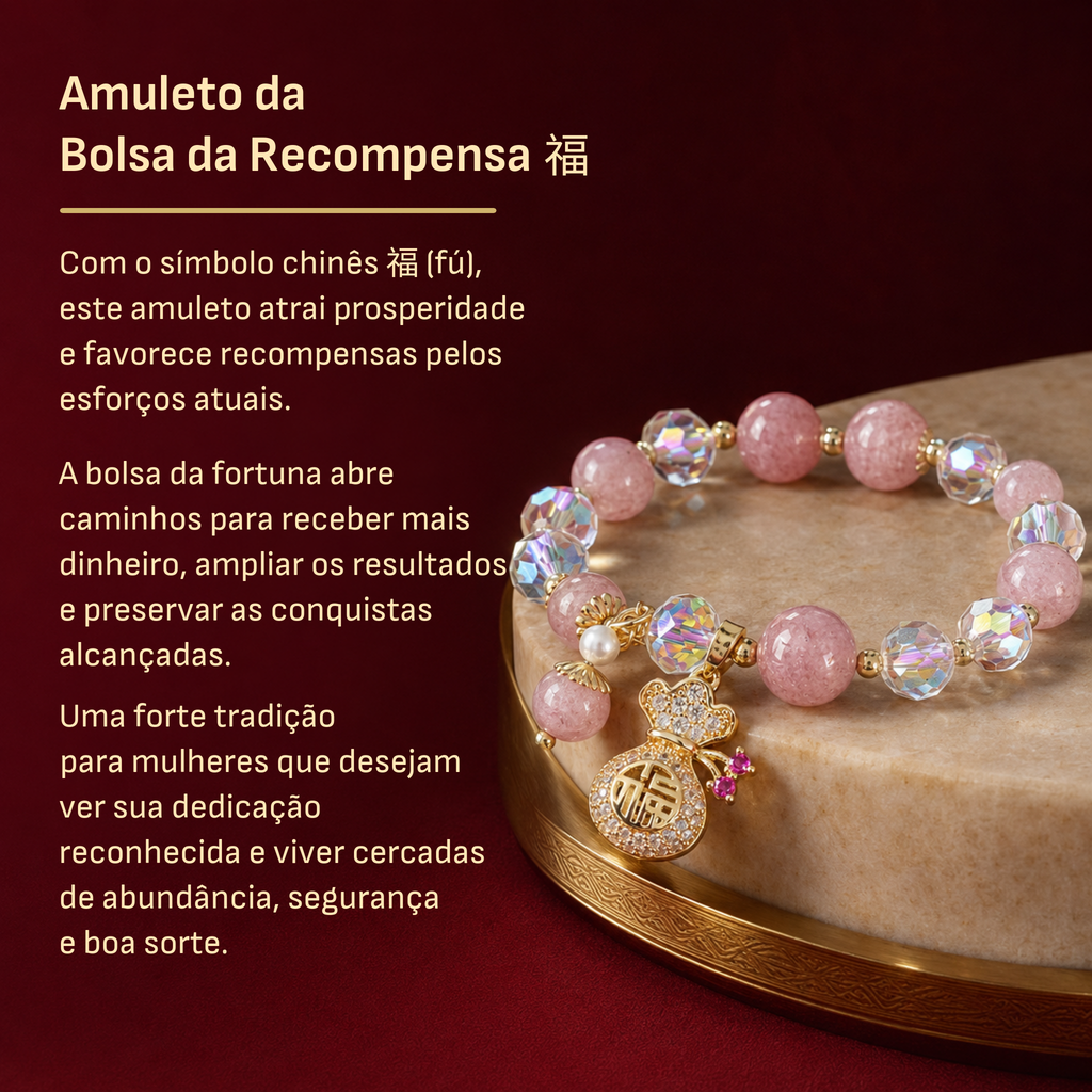 Amuleto da Bolsa da Recompensa 福 - simbolismo e tradição chinesa Ruvi