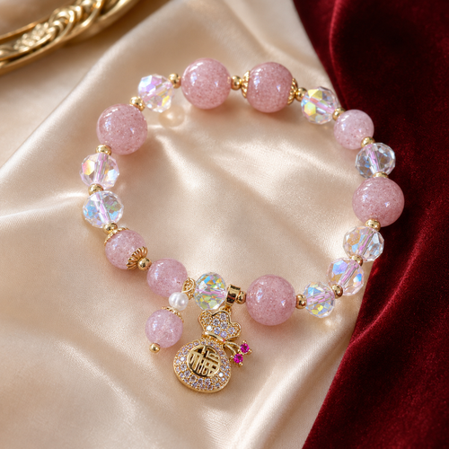 Amuleto da Bolsa da Recompensa 福 - pulseira amuleto Ruvi da tradição chinesa