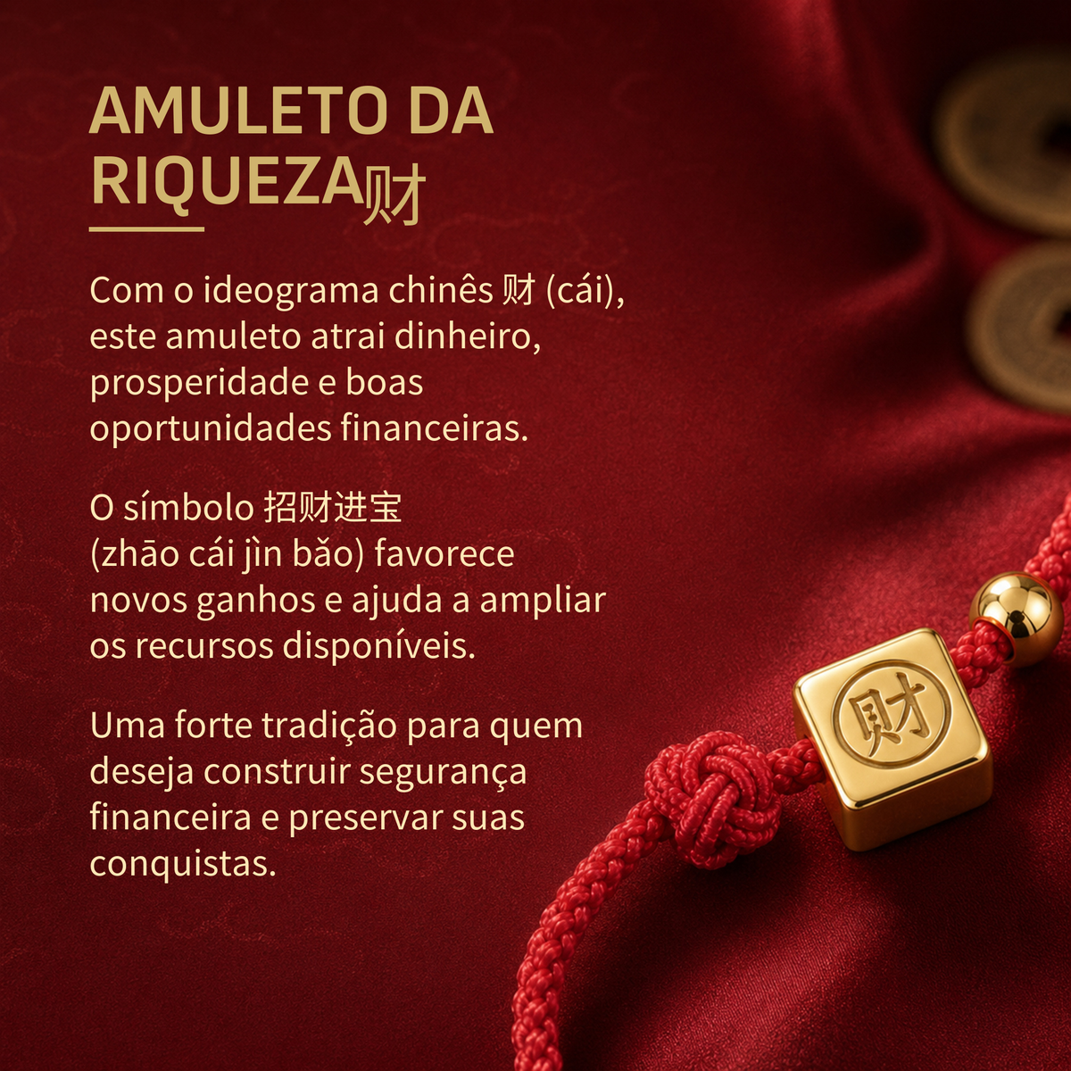 Amuleto da Riqueza 财 - simbolismo e tradição chinesa Ruvi
