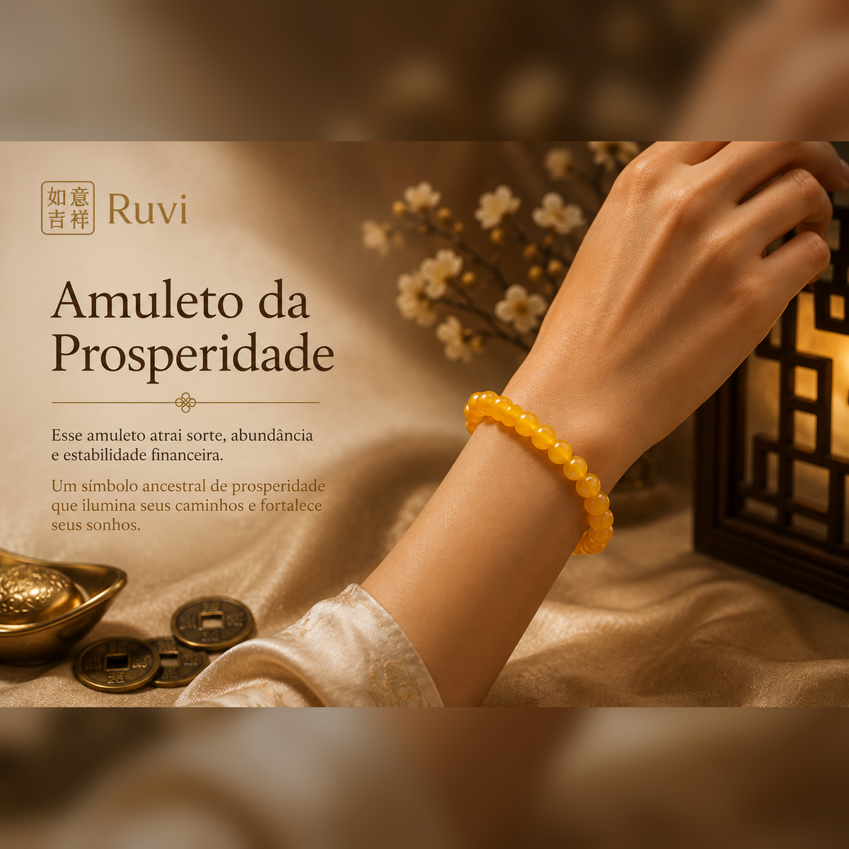 Amuleto da Prosperidade Ruvi - detalhe do acabamento