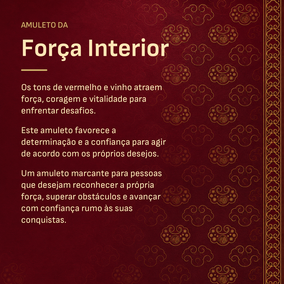 Amuleto da Força Interior - coragem, determinação e vitalidade