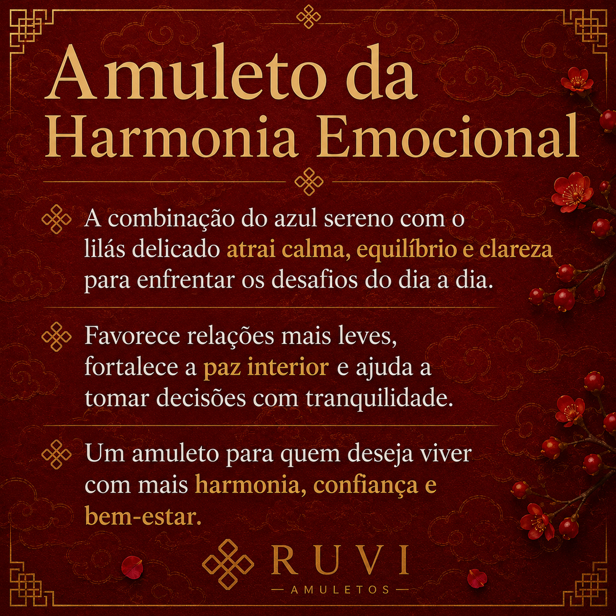 Amuleto da Harmonia Emocional - detalhe