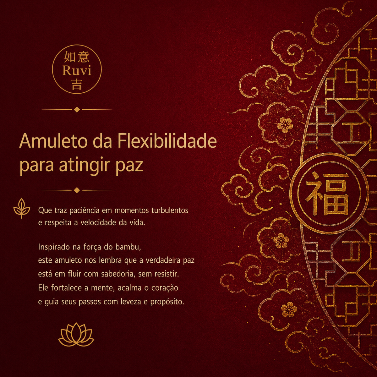 Amuleto da Flexibilidade para Atingir a Paz - detalhe