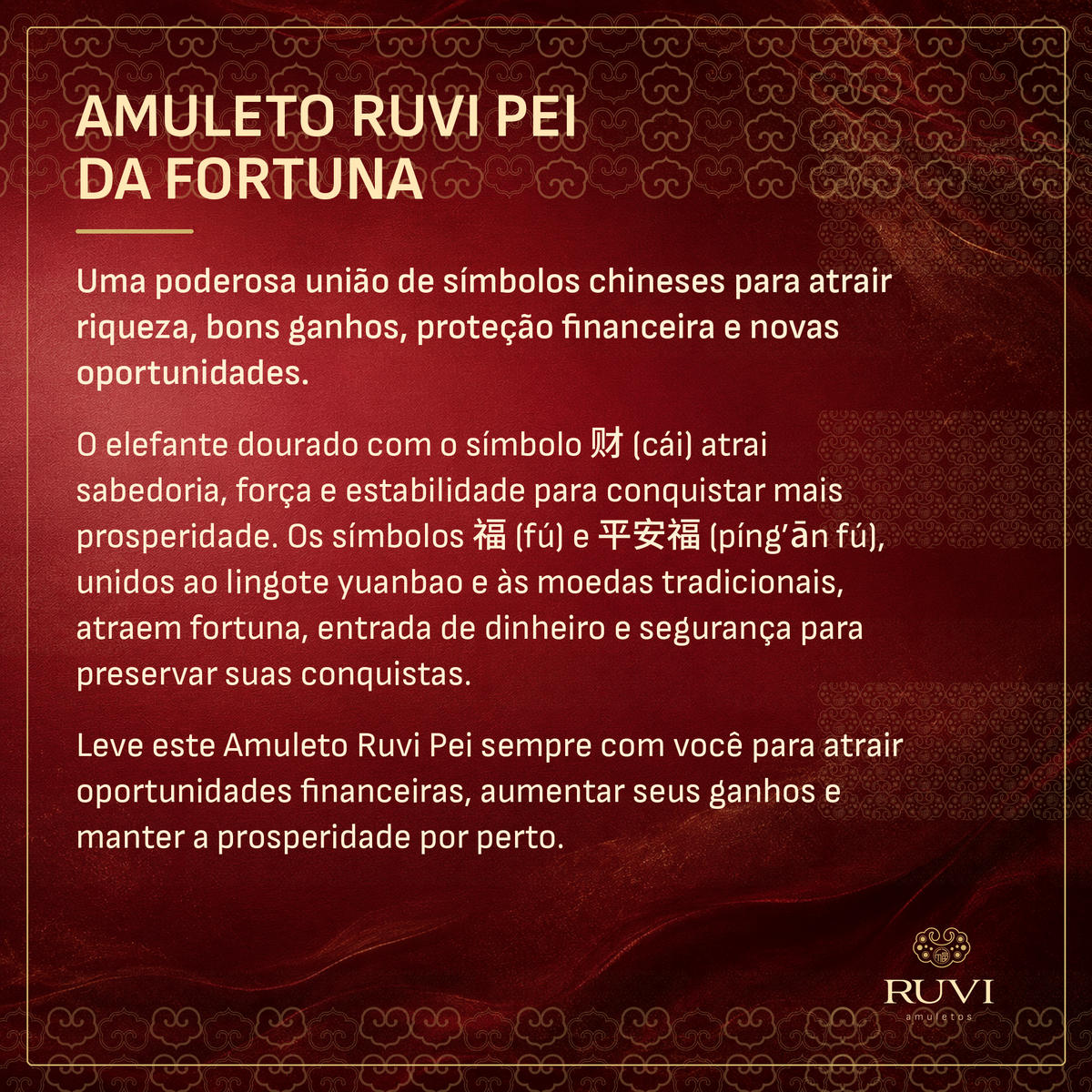 Amuleto Ruvi Pei da Fortuna - detalhe do acabamento do broche Ruvi