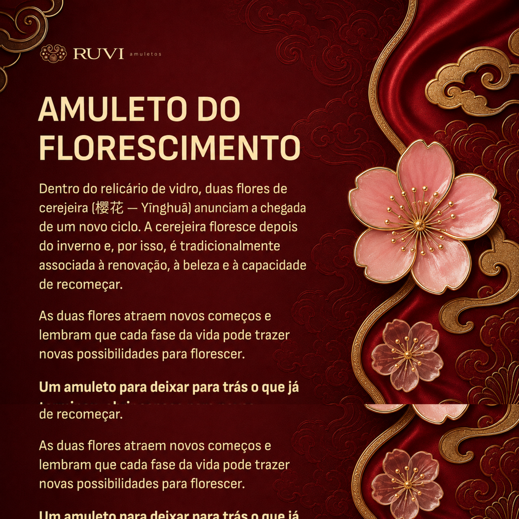 Amuleto Ruvi He do Florescimento - acabamento do amuleto Ruvi
