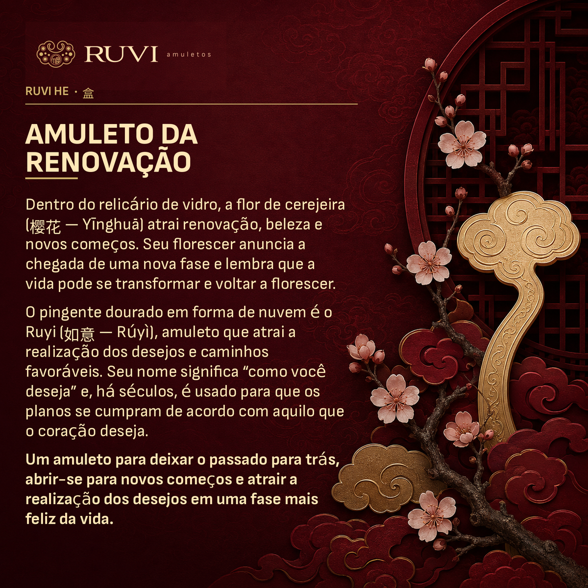 Amuleto Ruvi He da Renovação - acabamento do amuleto Ruvi