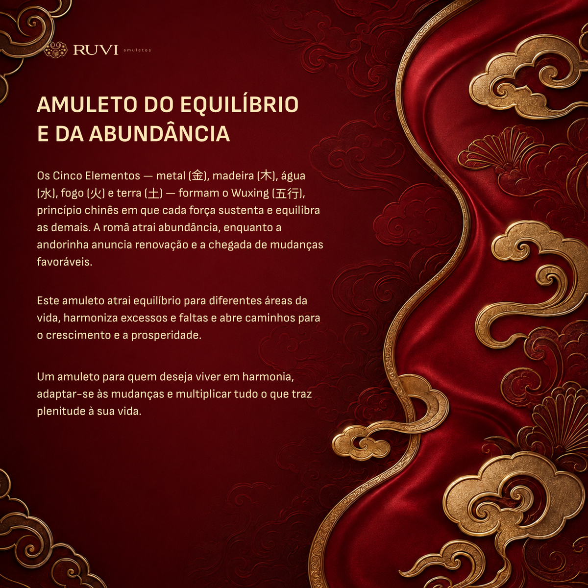 Amuleto do Equilíbrio e da Abundância - romã da abundância e andorinha